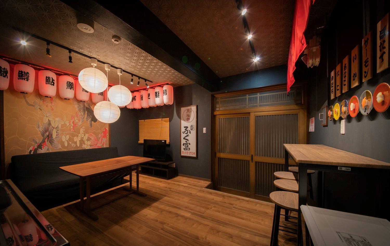 Fukufuku Sushi-Themed Guesthouse Kioto Exterior foto